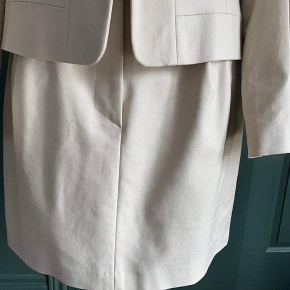 French Connection Cotton Beige Suit Skirt - Size 8 - Picture 6 of 6